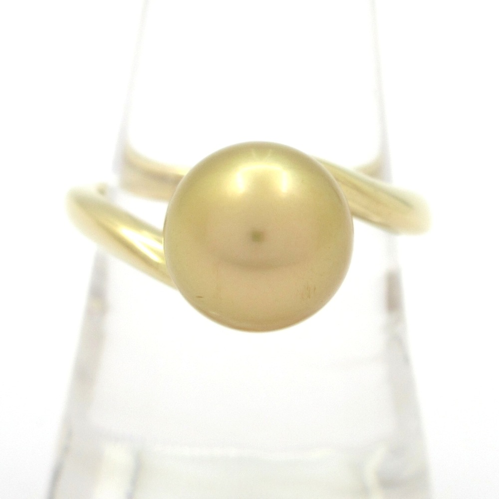 Mikimoto Ring 18K Yellow Gold golden pearl